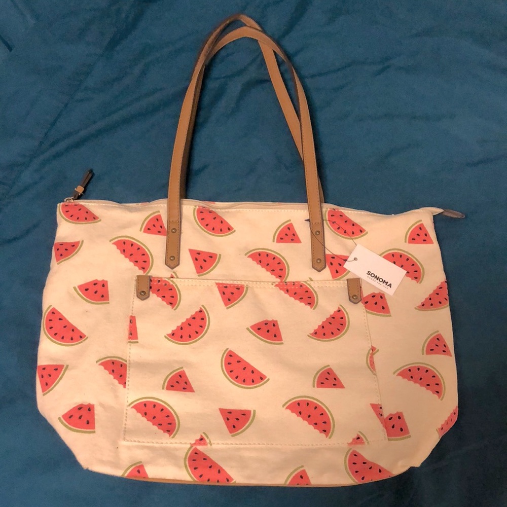 NWT Sonoma Watermelon Tote Bag🍉